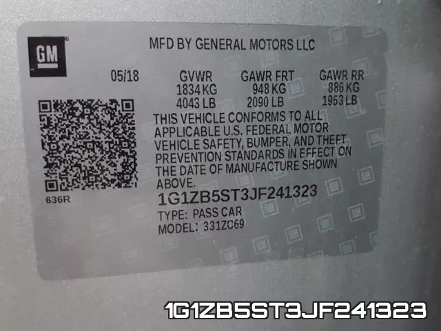 1G1ZB5ST3JF241323 фото 2