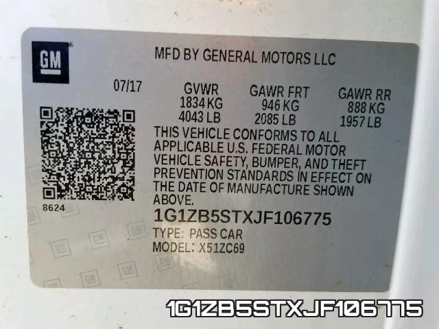 1G1ZB5STXJF106775 фото 2
