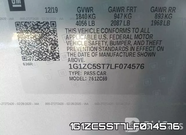 1G1ZC5ST7LF074576 фото 10