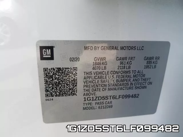 1G1ZD5ST6LF099482 фото 2