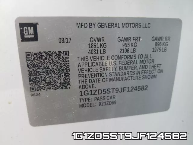 1G1ZD5ST9JF124582 фото 2