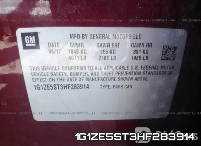 1G1ZE5ST3HF283914 фото 9