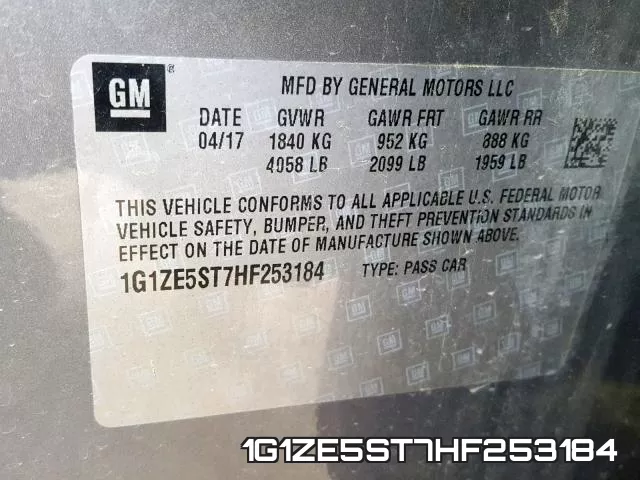 1G1ZE5ST7HF253184 фото 2