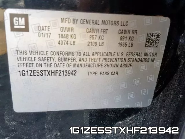 1G1ZE5STXHF213942 фото 2
