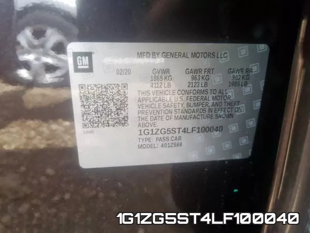 1G1ZG5ST4LF100040 фото 2