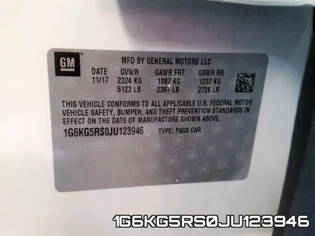 1G6KG5RS0JU123946 фото 2