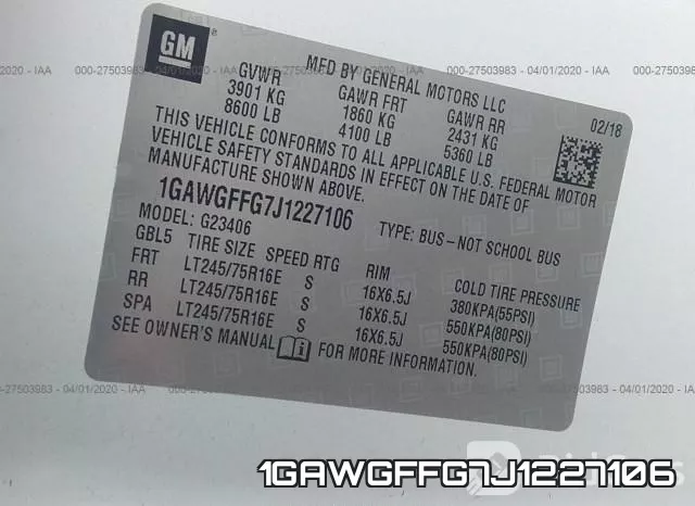 1GAWGFFG7J1227106 фото 10