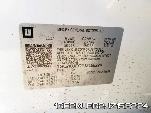 1GC2KUEG2JZ158224 фото 2
