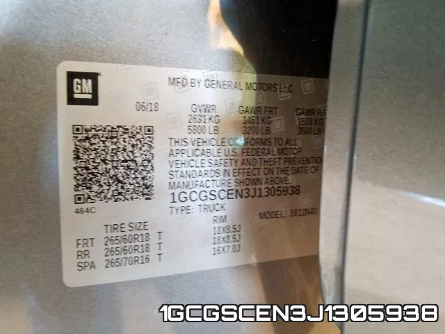 1GCGSCEN3J1305938 фото 2