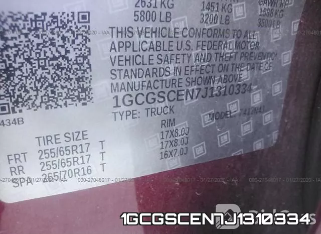 1GCGSCEN7J1310334 фото 10
