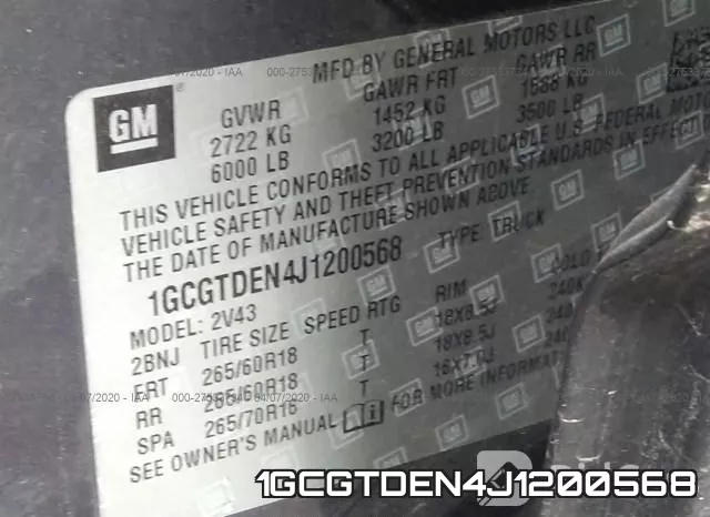 1GCGTDEN4J1200568 фото 10