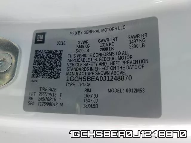1GCHSBEA0J1248870 фото 2