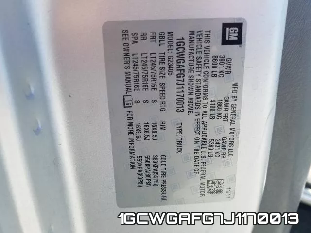 1GCWGAFG7J1170013 фото 2