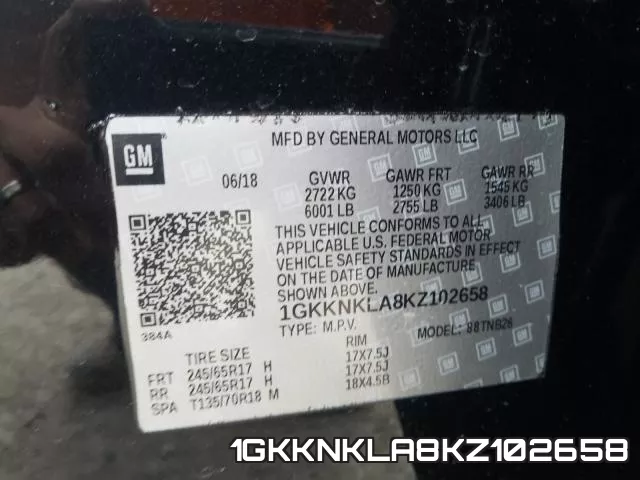 1GKKNKLA8KZ102658 фото 2