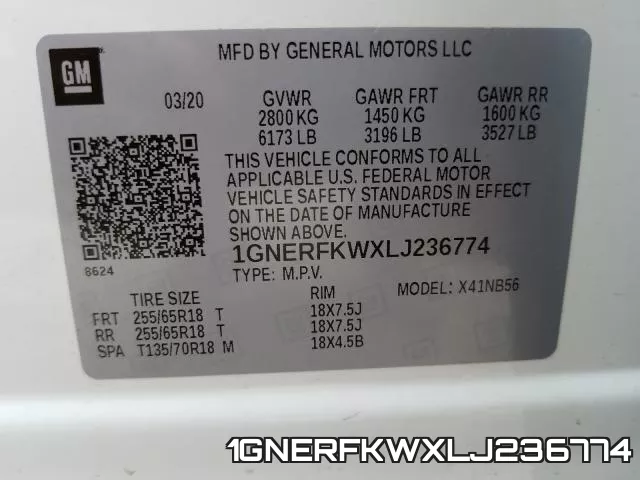 1GNERFKWXLJ236774 фото 2