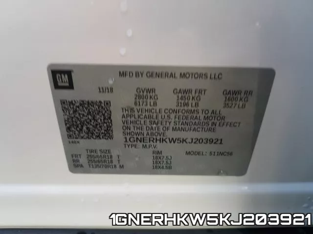 1GNERHKW5KJ203921 фото 2
