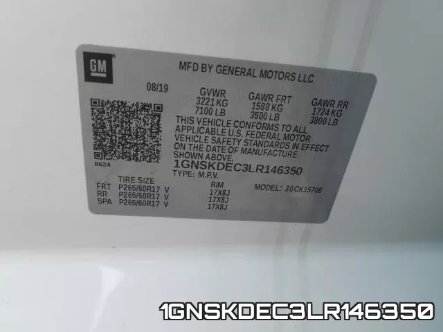 1GNSKDEC3LR146350 фото 2