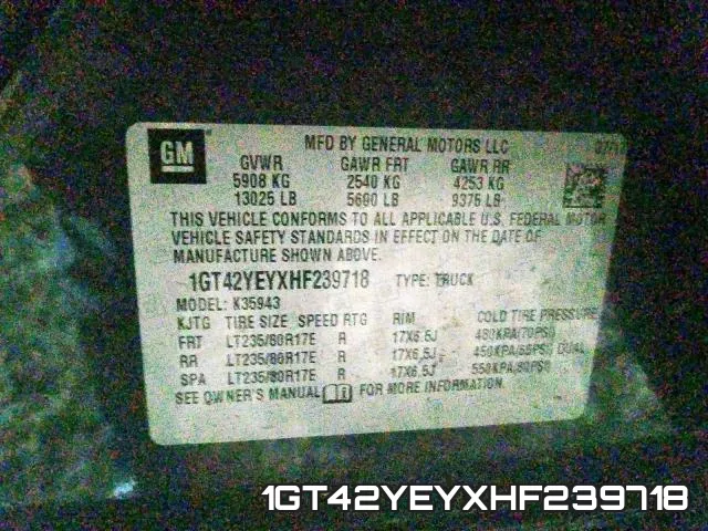 1GT42YEYXHF239718 фото 2