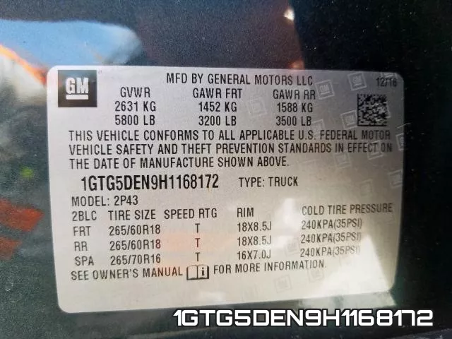 1GTG5DEN9H1168172 фото 2