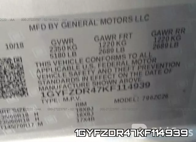 1GYFZDR47KF114939 фото 10
