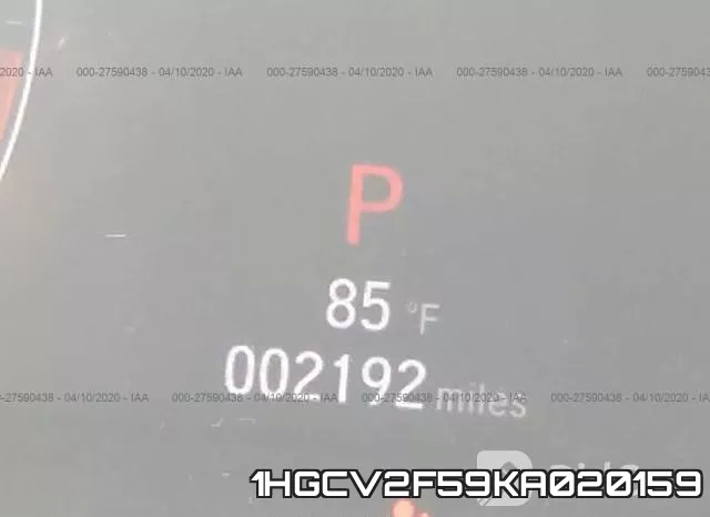 1HGCV2F59KA020159 фото 8