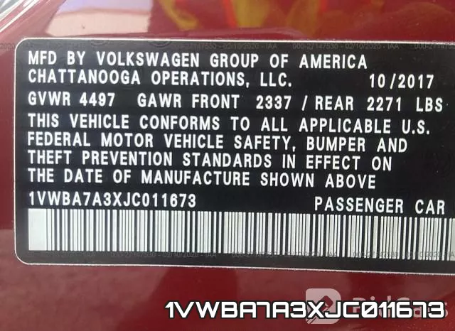 1VWBA7A3XJC011673 фото 10