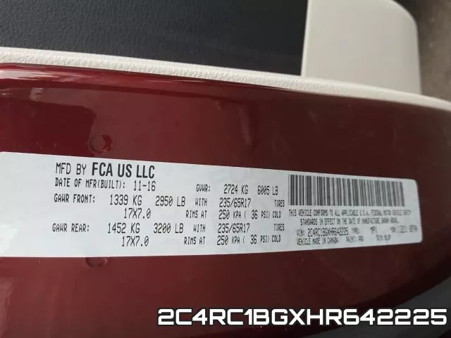 2C4RC1BGXHR642225 фото 2