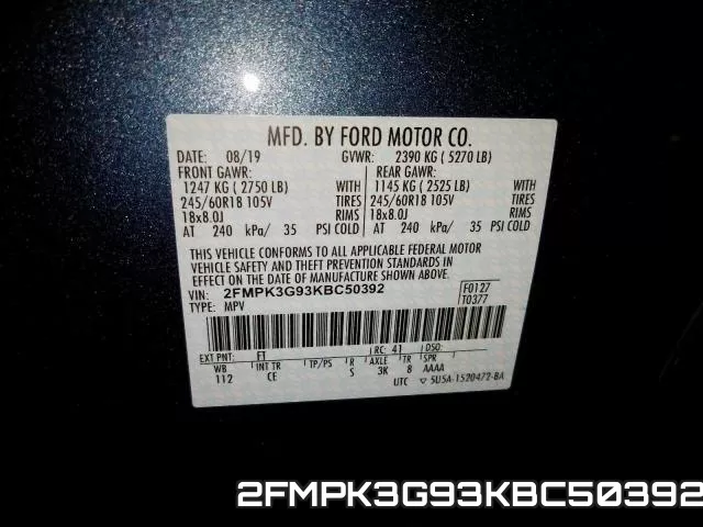 2FMPK3G93KBC50392 фото 2