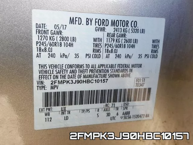 2FMPK3J90HBC10157 фото 2