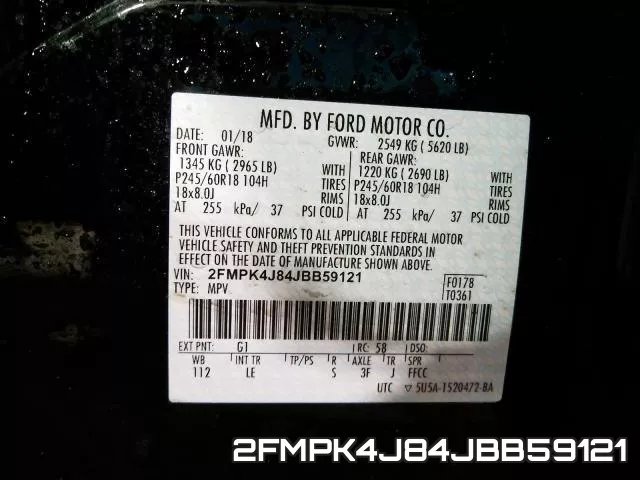 2FMPK4J84JBB59121 фото 2