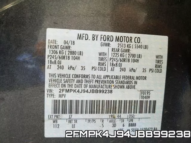 2FMPK4J94JBB99238 фото 2