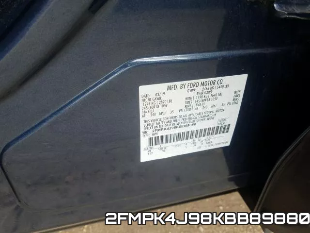 2FMPK4J98KBB89880 фото 2