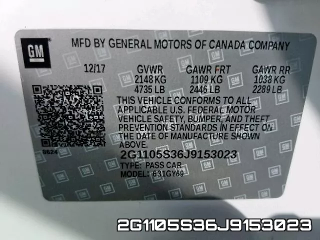 2G1105S36J9153023 фото 2