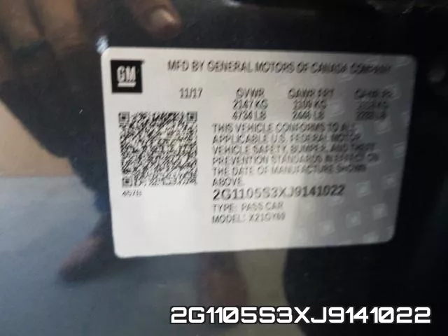 2G1105S3XJ9141022 фото 2