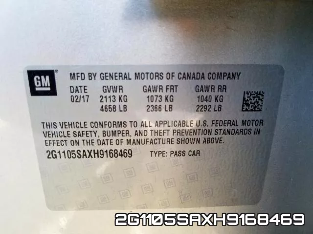 2G1105SAXH9168469 фото 2