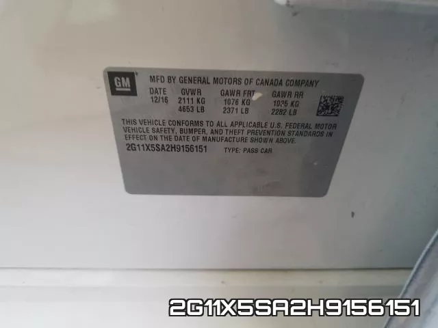 2G11X5SA2H9156151 фото 2