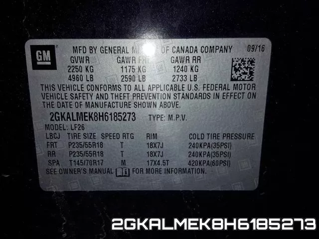 2GKALMEK8H6185273 фото 2