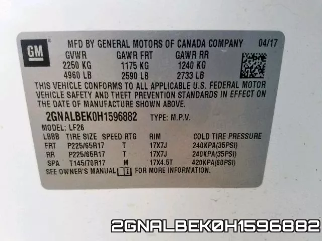 2GNALBEK0H1596882 фото 2