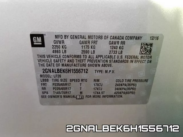 2GNALBEK6H1556712 фото 2