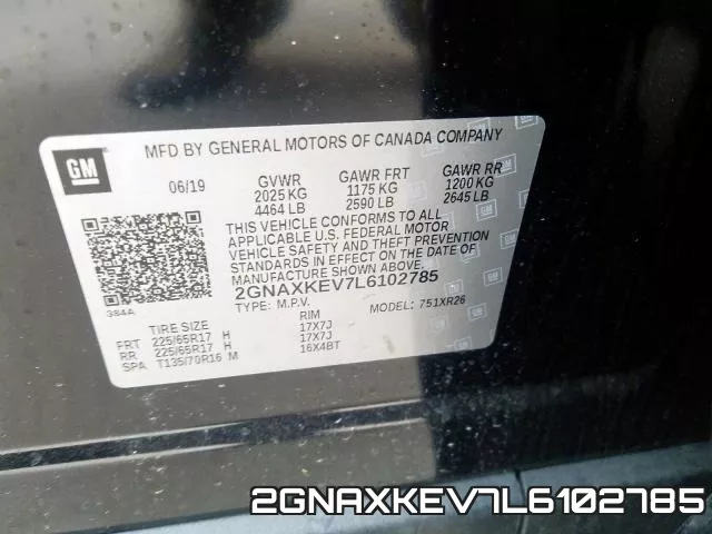 2GNAXKEV7L6102785 фото 2