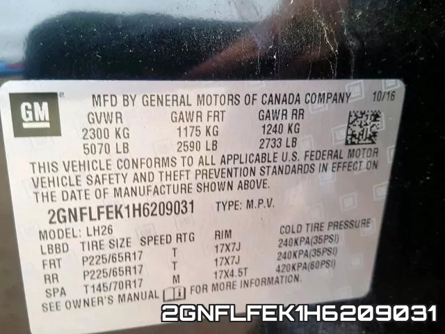 2GNFLFEK1H6209031 фото 2