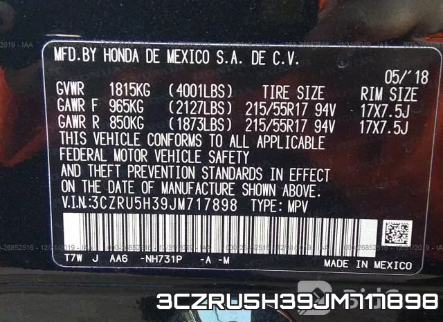 3CZRU5H39JM717898 фото 10