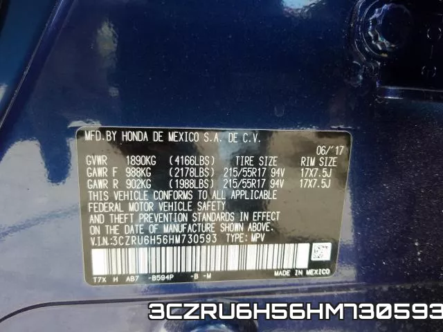 3CZRU6H56HM730593 фото 2
