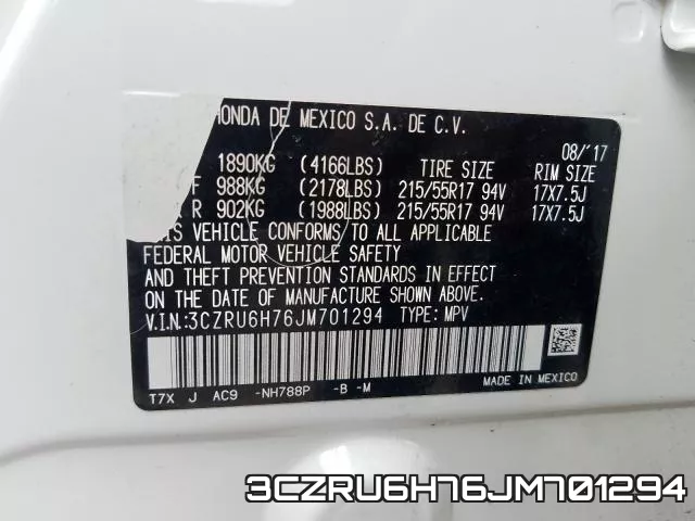 3CZRU6H76JM701294 фото 2