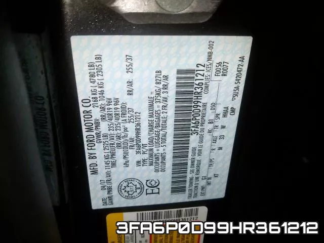 3FA6P0D99HR361212 фото 2