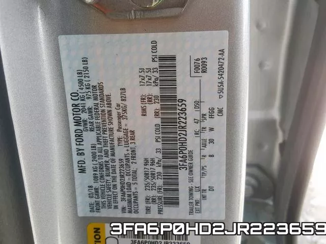 3FA6P0HD2JR223659 фото 2
