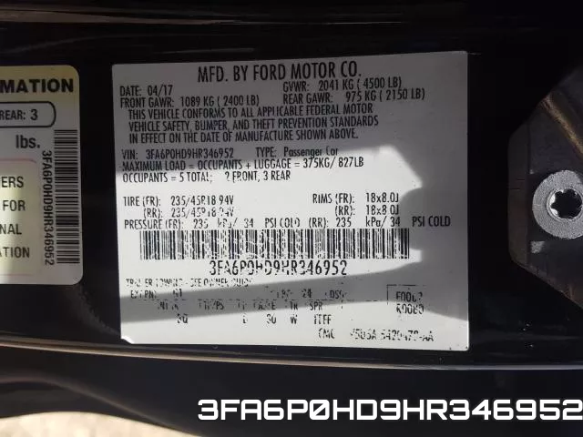 3FA6P0HD9HR346952 фото 2
