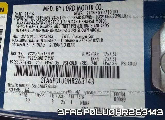 3FA6P0LU0HR263143 фото 10
