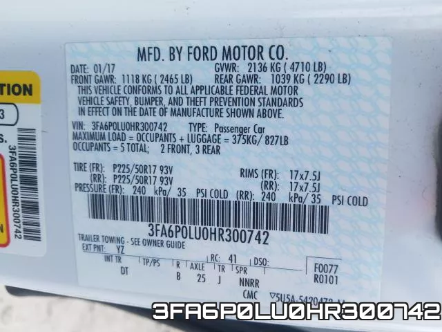 3FA6P0LU0HR300742 фото 2