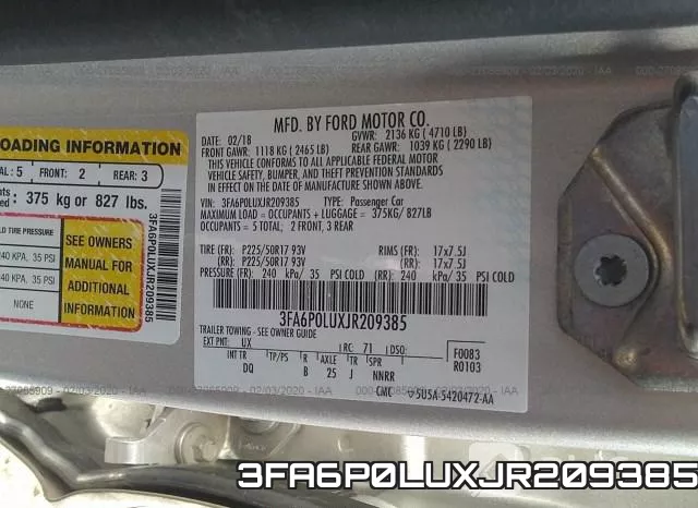 3FA6P0LUXJR209385 фото 10